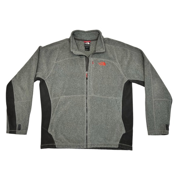 Men's‎ The North Face Gray Full Zip Fleece Jacket Size Large - Great Condition - Picture 1 of 14